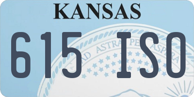 KS license plate 615ISO