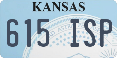 KS license plate 615ISP