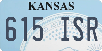 KS license plate 615ISR