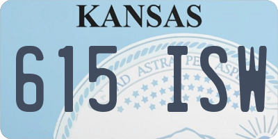 KS license plate 615ISW