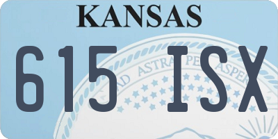 KS license plate 615ISX