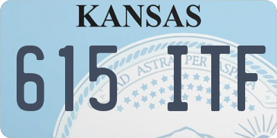 KS license plate 615ITF