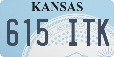 KS license plate 615ITK