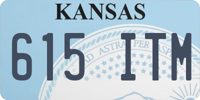 KS license plate 615ITM