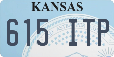 KS license plate 615ITP