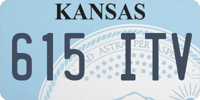 KS license plate 615ITV