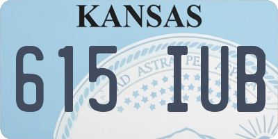 KS license plate 615IUB