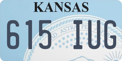 KS license plate 615IUG