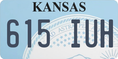 KS license plate 615IUH
