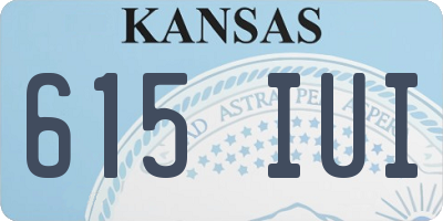 KS license plate 615IUI