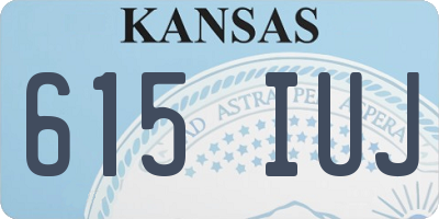 KS license plate 615IUJ