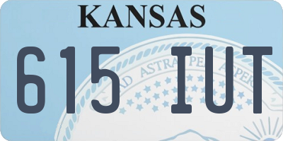 KS license plate 615IUT
