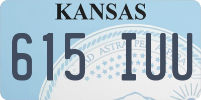 KS license plate 615IUU