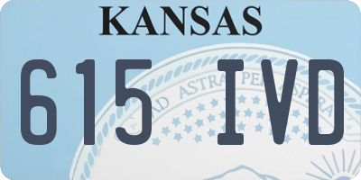 KS license plate 615IVD