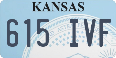 KS license plate 615IVF