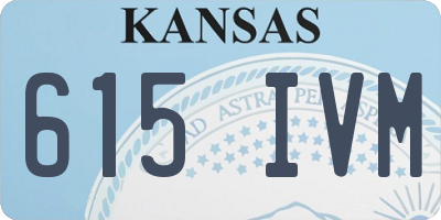 KS license plate 615IVM