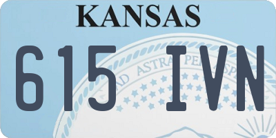 KS license plate 615IVN