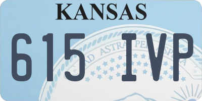 KS license plate 615IVP