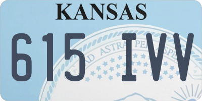 KS license plate 615IVV