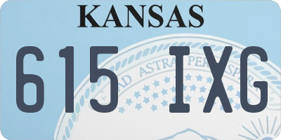 KS license plate 615IXG