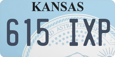 KS license plate 615IXP