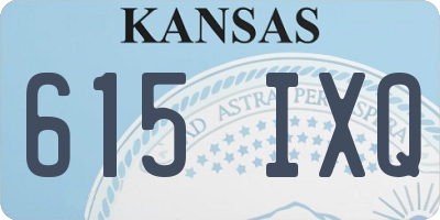 KS license plate 615IXQ
