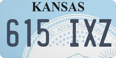 KS license plate 615IXZ