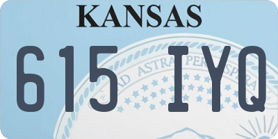 KS license plate 615IYQ