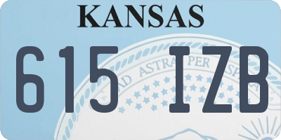 KS license plate 615IZB