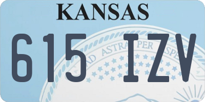 KS license plate 615IZV