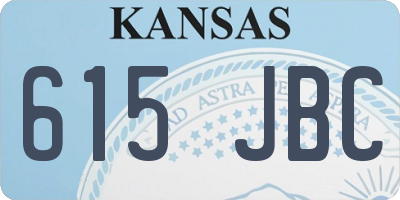 KS license plate 615JBC