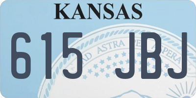 KS license plate 615JBJ