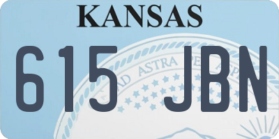 KS license plate 615JBN