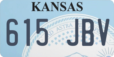 KS license plate 615JBV