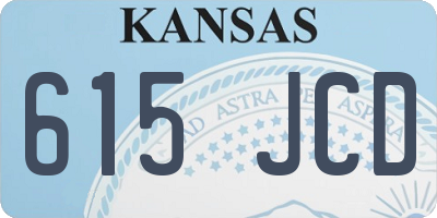 KS license plate 615JCD