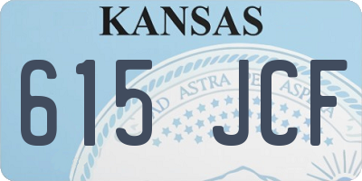 KS license plate 615JCF
