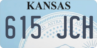 KS license plate 615JCH