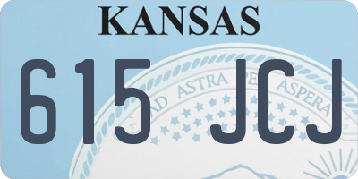 KS license plate 615JCJ