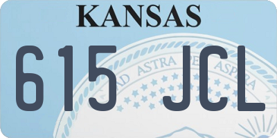 KS license plate 615JCL