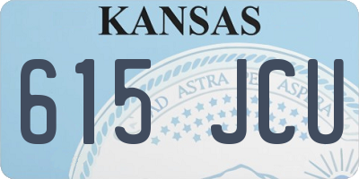 KS license plate 615JCU
