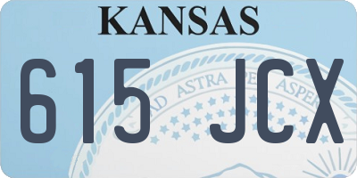 KS license plate 615JCX