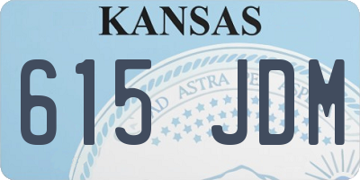 KS license plate 615JDM