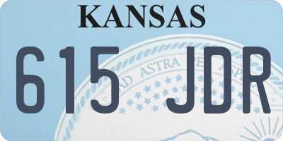 KS license plate 615JDR