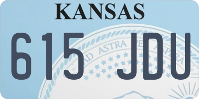 KS license plate 615JDU