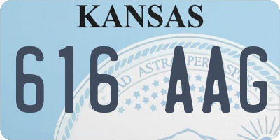 KS license plate 616AAG