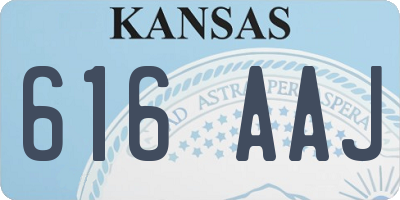 KS license plate 616AAJ