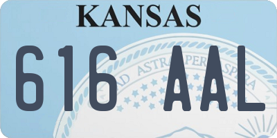 KS license plate 616AAL