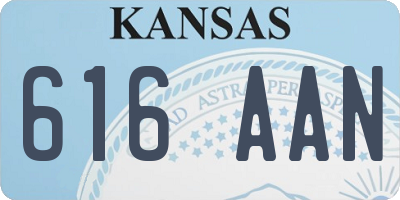 KS license plate 616AAN