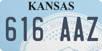 KS license plate 616AAZ