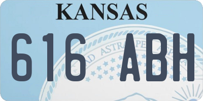 KS license plate 616ABH